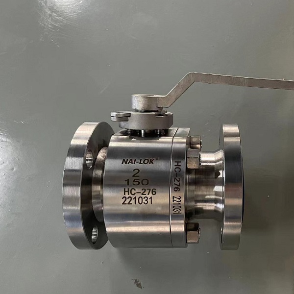 DN50 Hastelloy Floating ANSI 150# Flanged Ball Valve With ISO Mounting Pad Full Port 2 PC Ball Valve