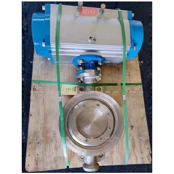 Quality Valve Triple Eccentric Wafer Type Inconel 600 Pneumatic Actuator Butterfly Valve