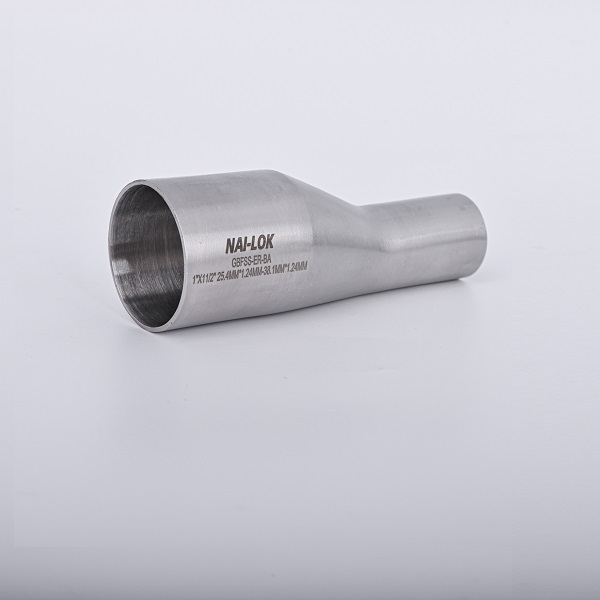 Ultra High Purity BPE Stainless Steel 316L Electropolished Tube Bend Fitting Eccentric Reducer for Specialty Gases